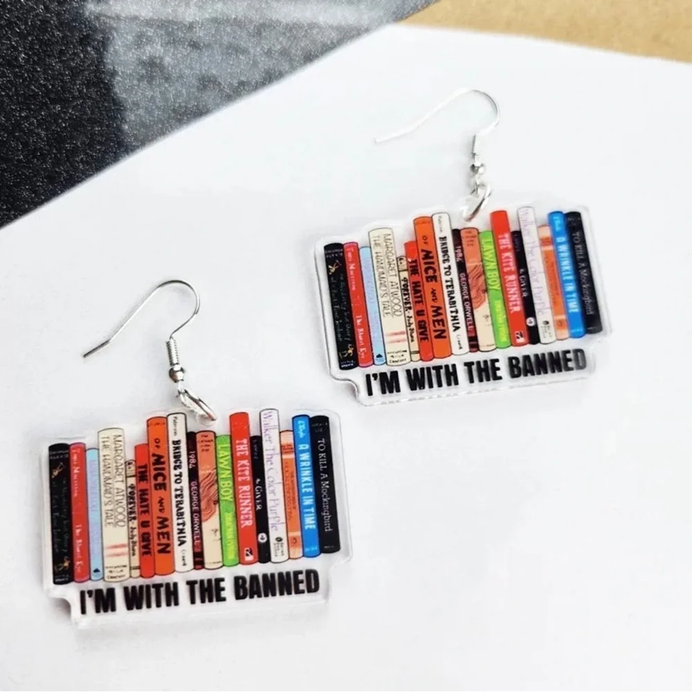 Banned Books Earrings: 